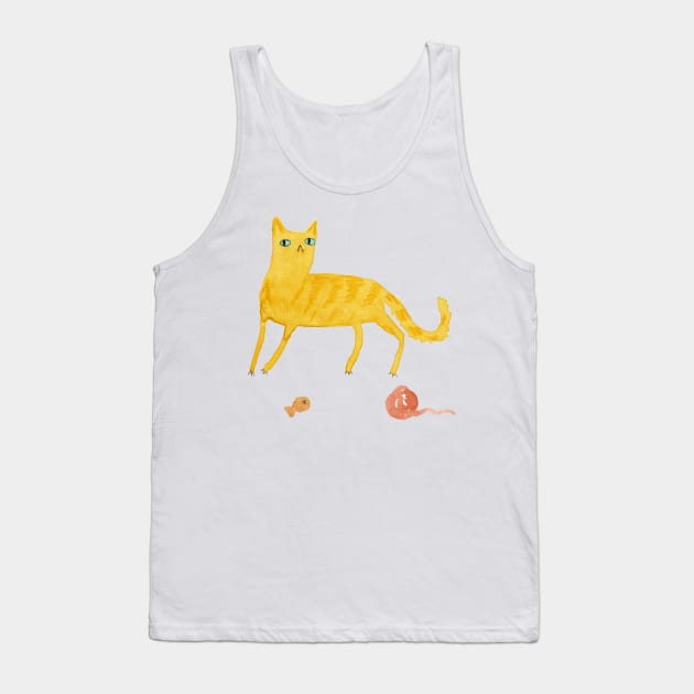 Nice Ginger Cat Tank Top by Sophie Corrigan